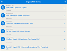 Tablet Screenshot of organicmilkreview.com